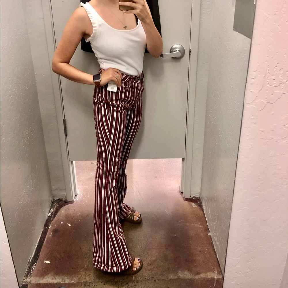 Rock & Roll denim pinstripe jeans
